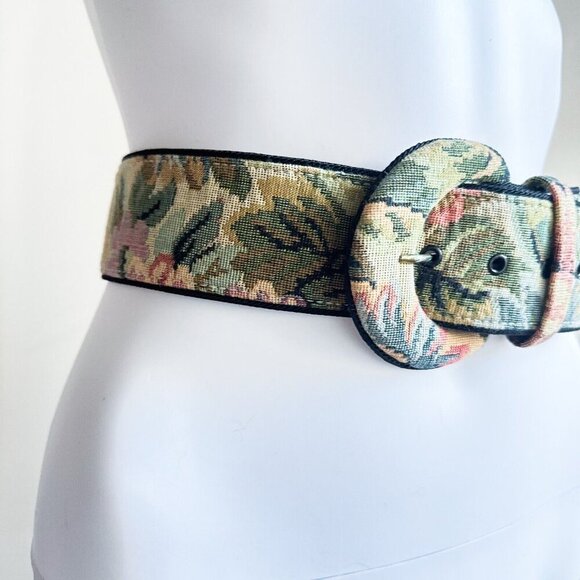 Vintage Tapestry Couch Print Grandma Style Belt - Picture 4 of 10